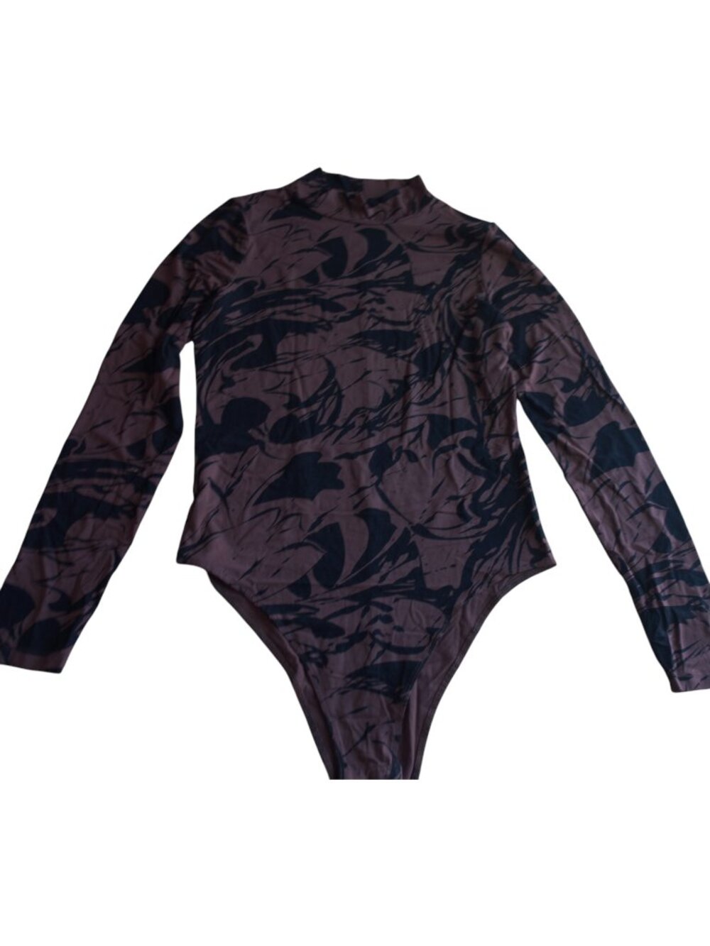 A New Day Brown Black Geo Bodysuit M - Picture 5 of 12